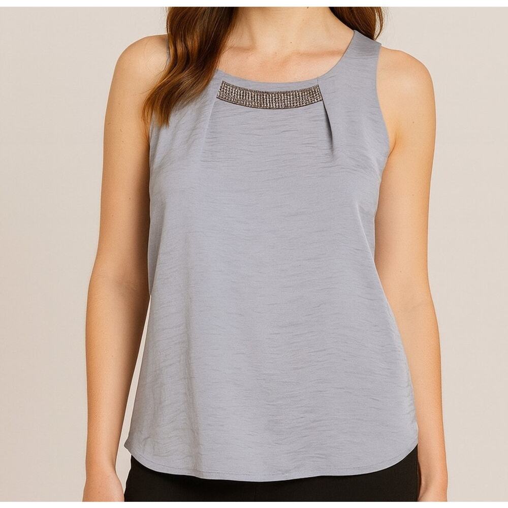 41Hawthorn 41 Hawthorn XS Silver Beaded Sleevelesss Tank Top